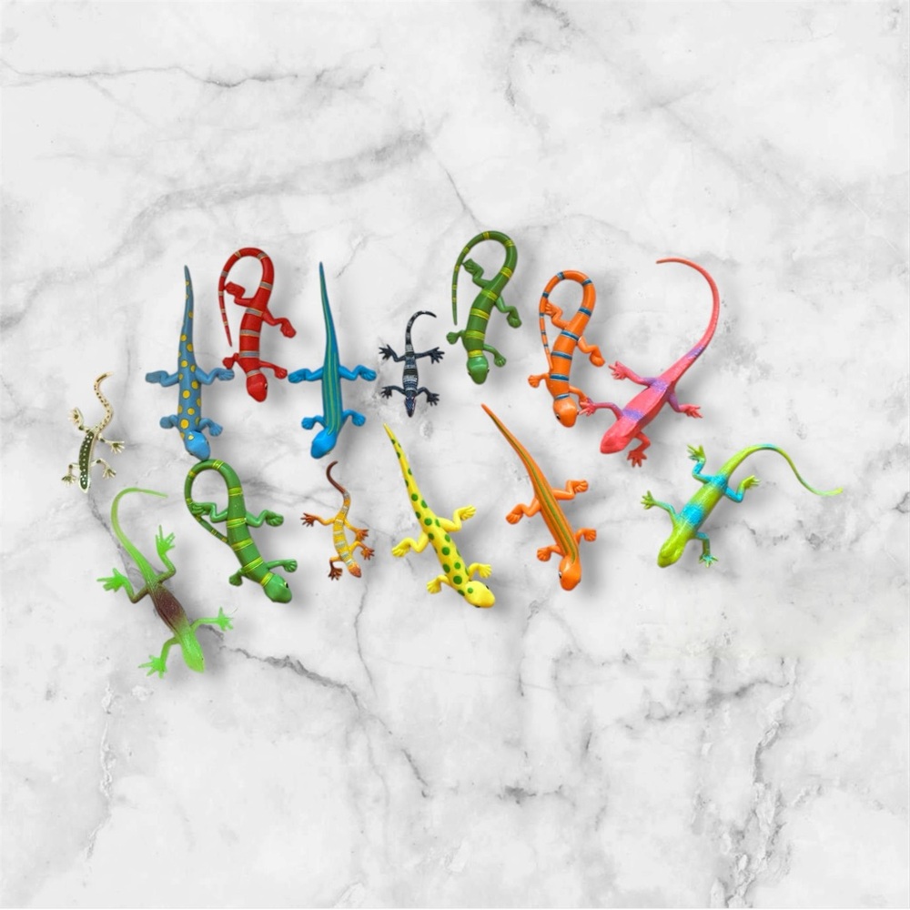 Lot of 14 Lizard Toys for Kids